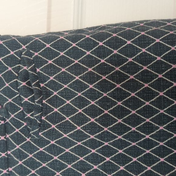 Ann Taylor Curvy Fit Crop Teal with white and pink - Picture 5 of 13